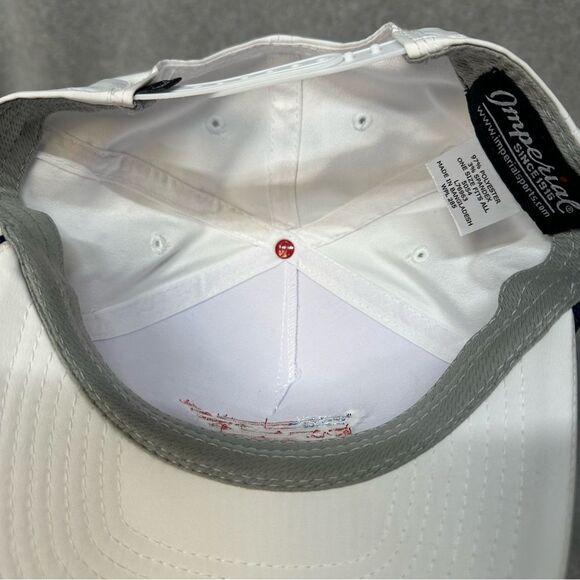 Imperial Golf Hat Mens OSFA White Patriotic American True Fit Rope Brim SPOTS - Picture 8 of 10